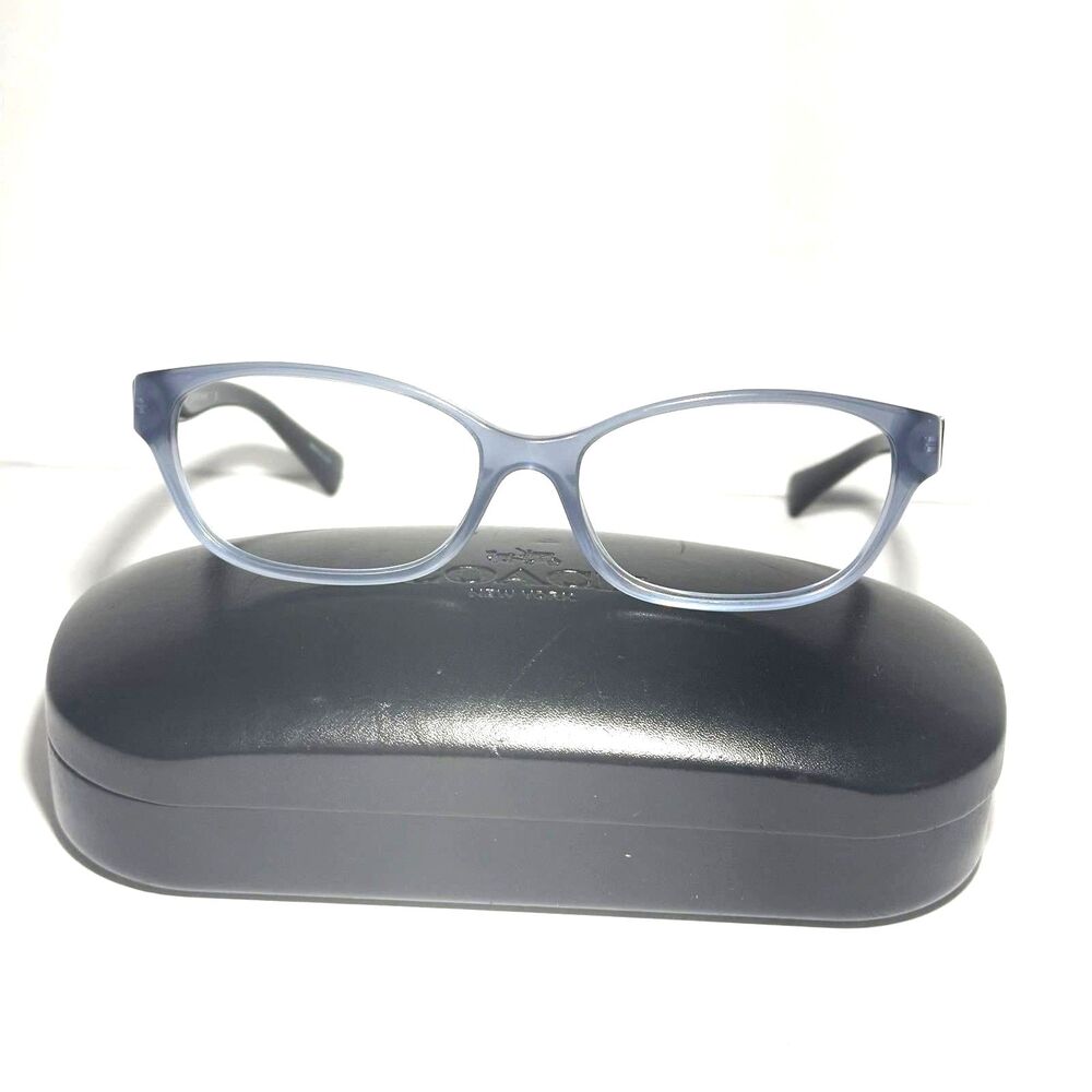 Coach HC6061 Emma 5259 Blue Rectangular Full Rim Plastic Eyeglasses 52-15-135